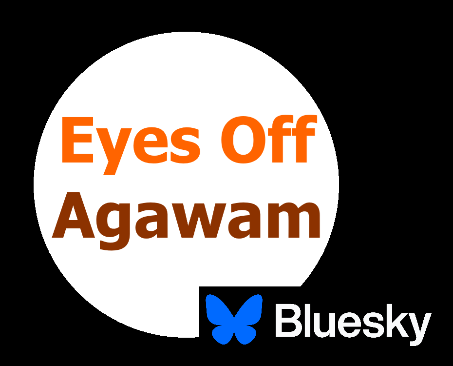 Eyes Off Agawam and Bluesky logo